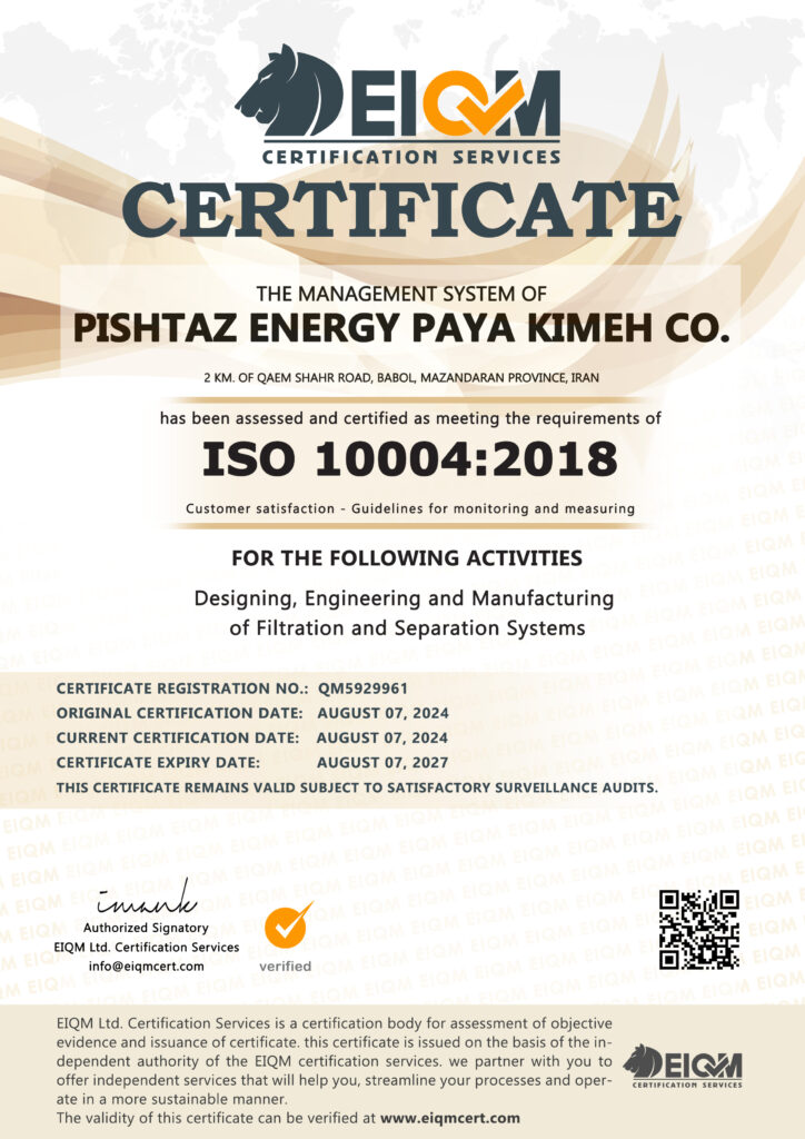 ISO 10004 Certificate